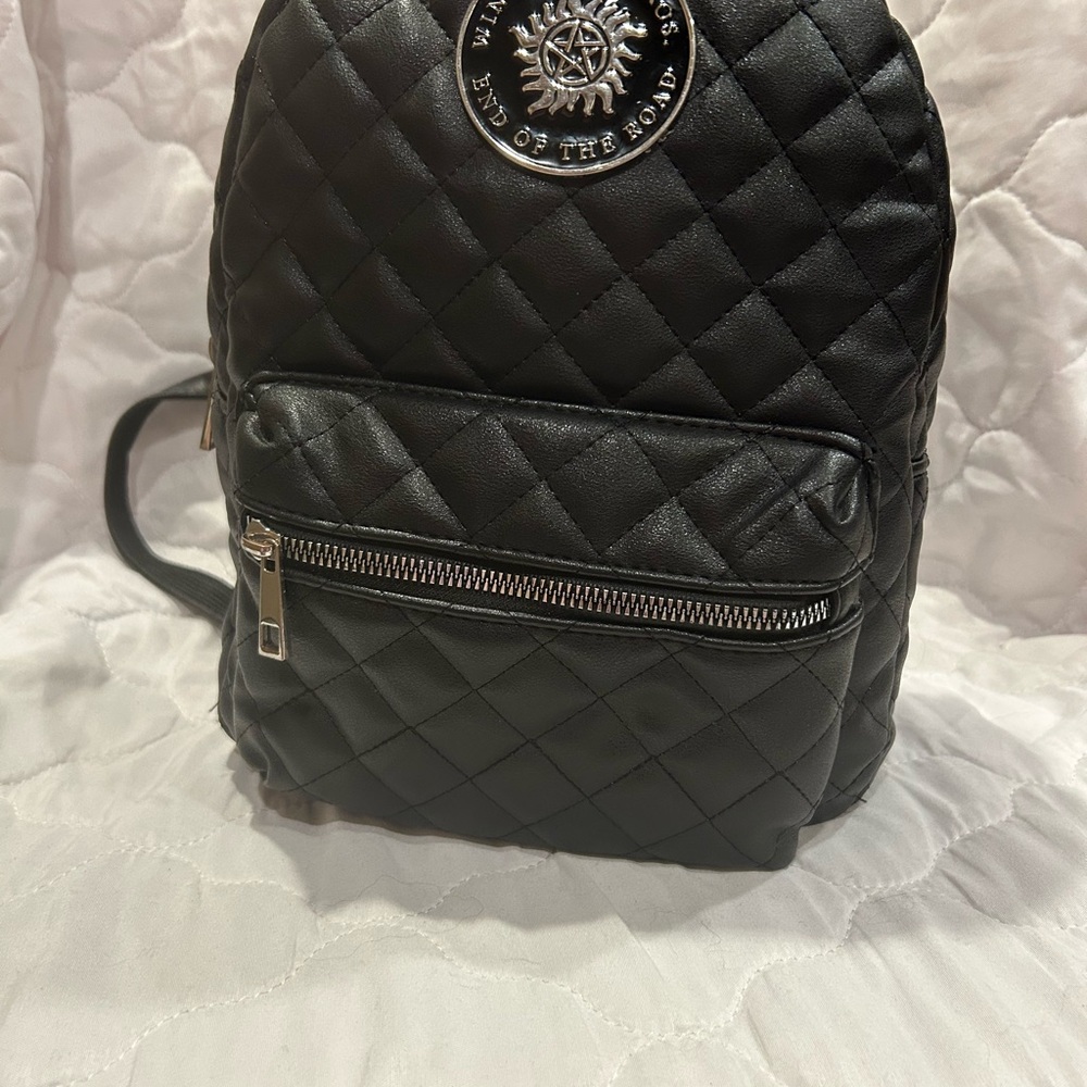 Hot topic Supernatural End of the Road quilted mini backpack